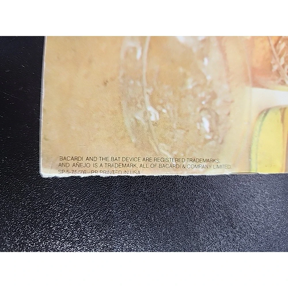 The‎ Bacardi Party Book: Drinks, Punches, Snacks, Desserts Booklet 1976 Vintage
